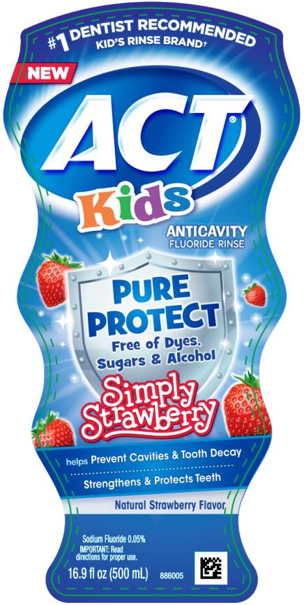 PRINCIPAL DISPLAY PANEL
ACT
Kids
Anticavity
Fluoride Rinse
Simply
Strawberry
16.9 fl oz (500 mL)
