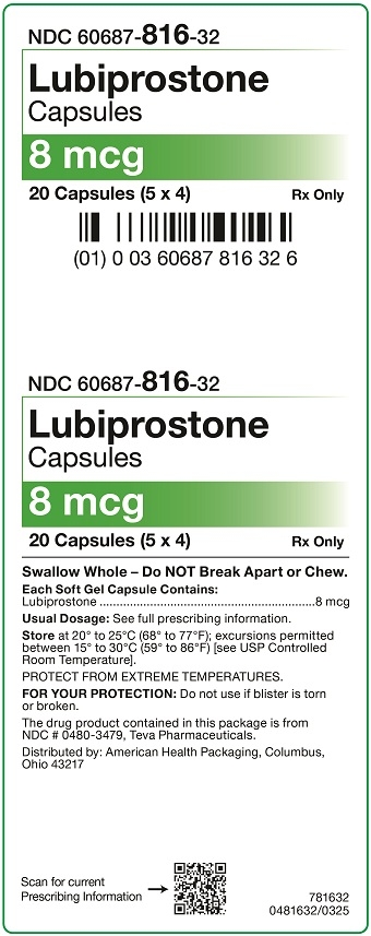8 mcg Lubiprostone Capsules Carton