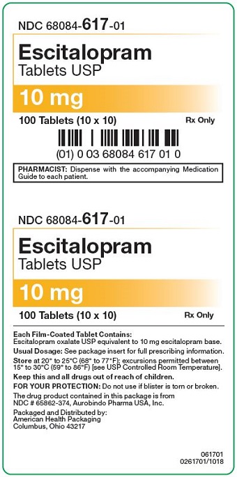10 mg Escitalopram Tablets Carton