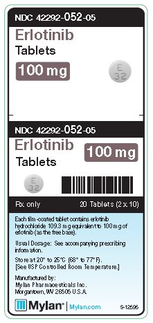 Erlotinib Tablets 100 mg Unit Carton Label