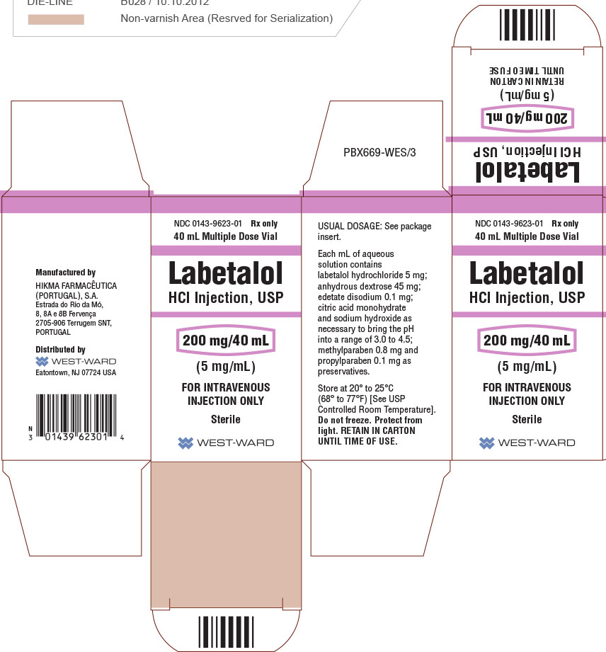 Labetalol HCl Injection, USP 40 mL Carton Image