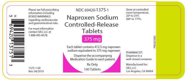 PRINCIPAL DISPLAY PANEL
NDC: <a href=/NDC/69420-1375-1>69420-1375-1</a>
Naproxen Sodium 
Controlled-Release 
Tablets
375 mg
Rx Only
100 Tablets
