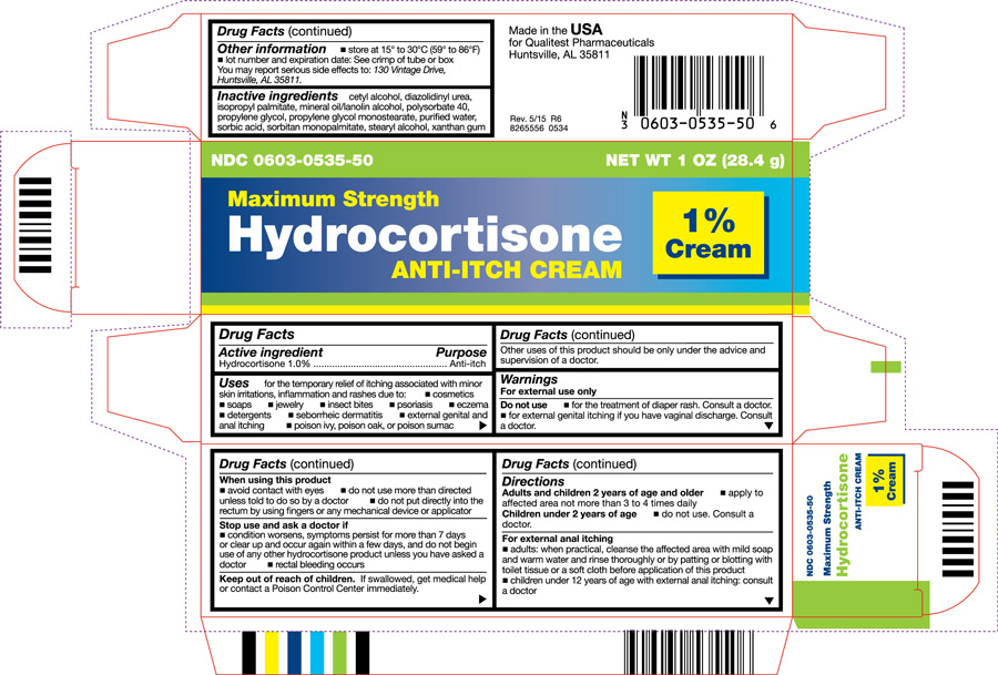 This is an image of the carton for Maximum Strength Hydrocortisone 1% Cream.