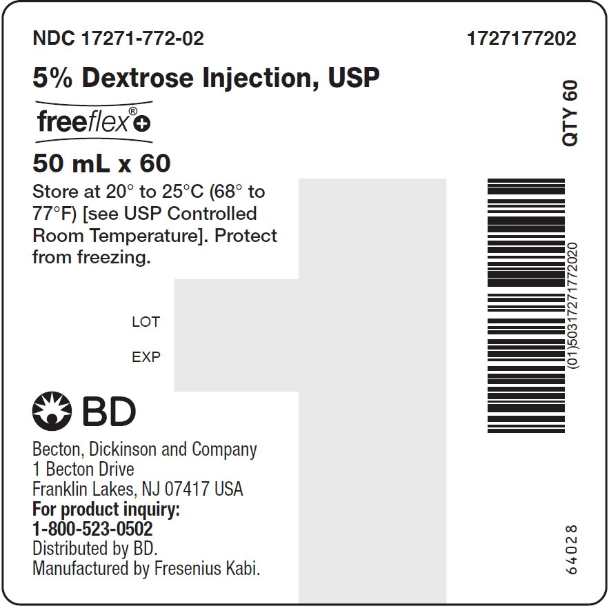 PACKAGE LABEL - PRINCIPAL DISPLAY – 5% Dextrose 50 mL Case Label
