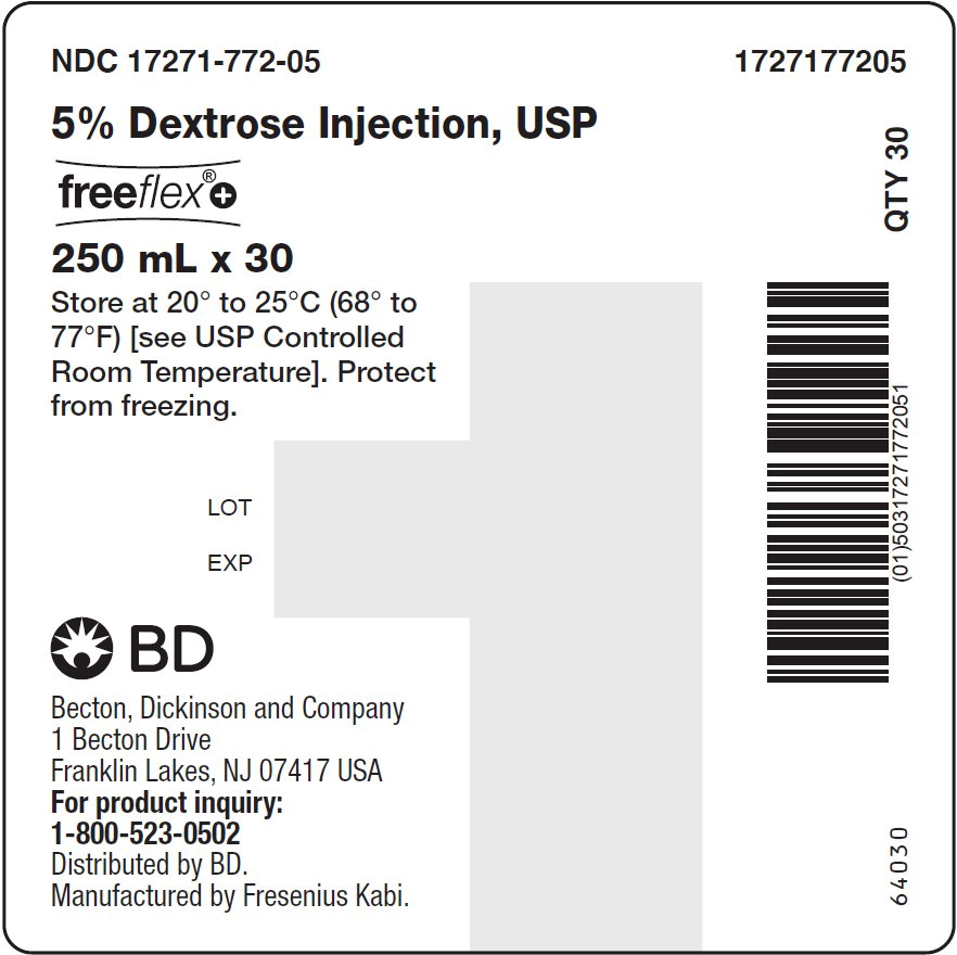 PACKAGE LABEL - PRINCIPAL DISPLAY – 5% Dextrose 250 mL Case Label
