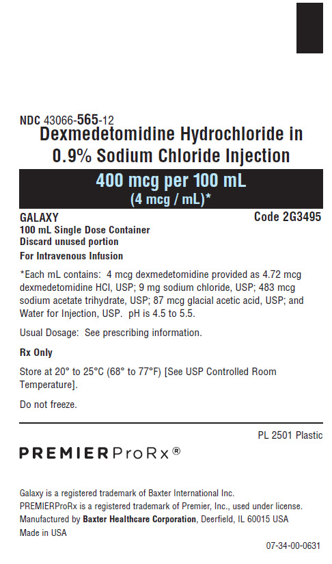 Dexmed Representative Container Label 43066-565-12  2 of 2