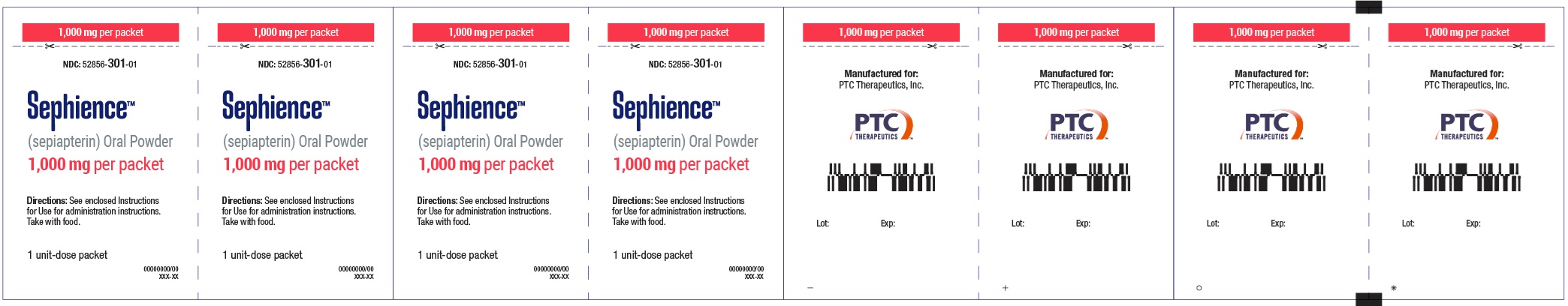 NDC: <a href=/NDC/52856-301-01>52856-301-01</a> - 1000mg Sachet Foil