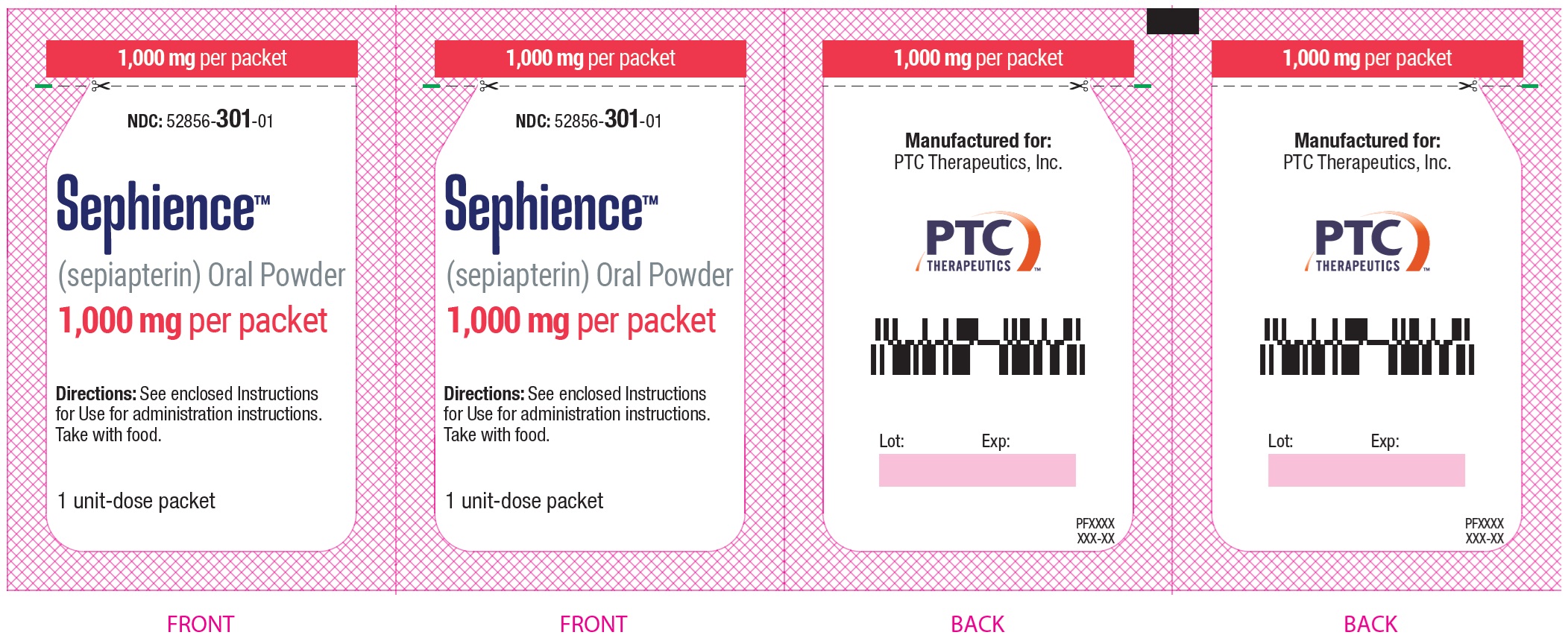 NDC: <a href=/NDC/52856-301-01>52856-301-01</a> - 1000mg Sachet Foil