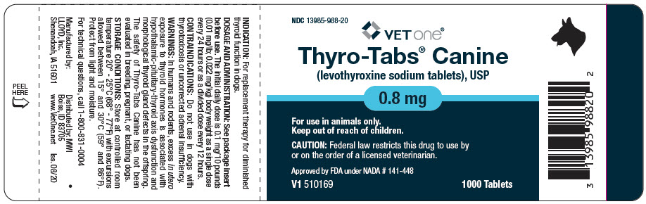 PRINCIPAL DISPLAY PANEL - 0.8 mg Tablet Bottle Label