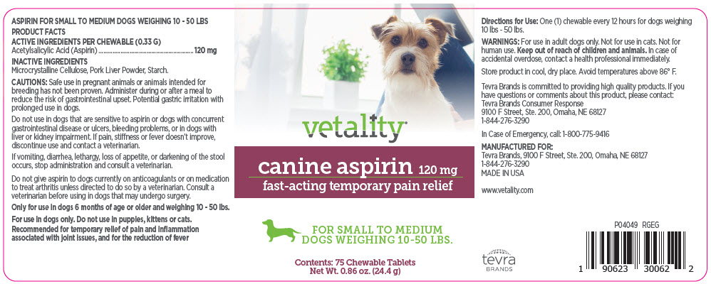 VETALITY- aspirin tablet, chewable