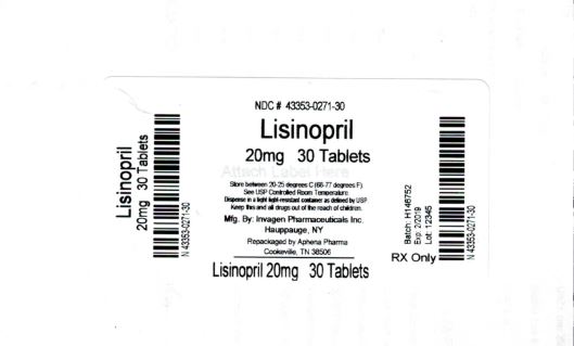 Lisinopril Tablets 20mg 30 Tablets