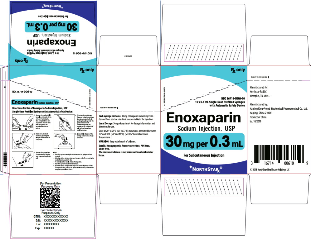 Principal Display Panel – Enoxaparin Sodium Injection, USP 30 mg Northstar Carton
