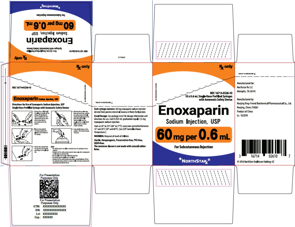 Principal Display Panel – Enoxaparin Sodium Injection, USP 60 mg Northstar Carton
