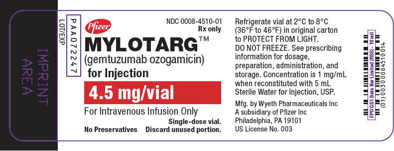 Principal Display Panel - 4.5 mg Vial Label