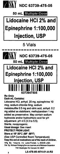 Lidocaine and Epinephrine 2% Label