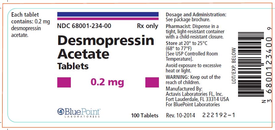 Desmopressin Acetate 0.2mg 100 Tablets Rev 1014