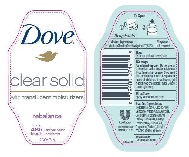 Dove Clear Solid Rebalance