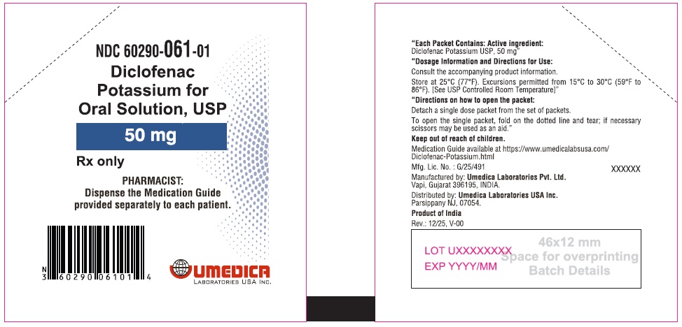Diclofenac Potassium For Oral Solution 50 mg Individual Packet