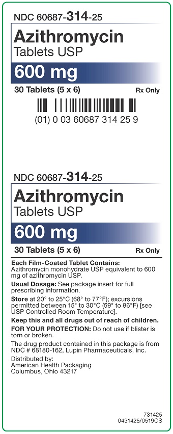 600 mg Azithromycin Tablets Carton