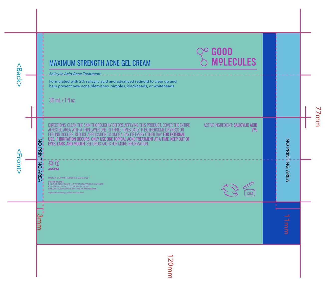 Maximum Strength Acne Gel Cream Primary