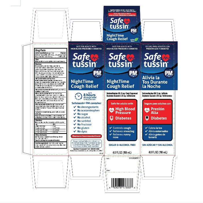 Safetussin PM NightTime Cough Relief 4.0 FL OZ (118 mL)
