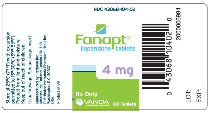 PRINCIPAL DISPLAY PANEL - 4mg Label