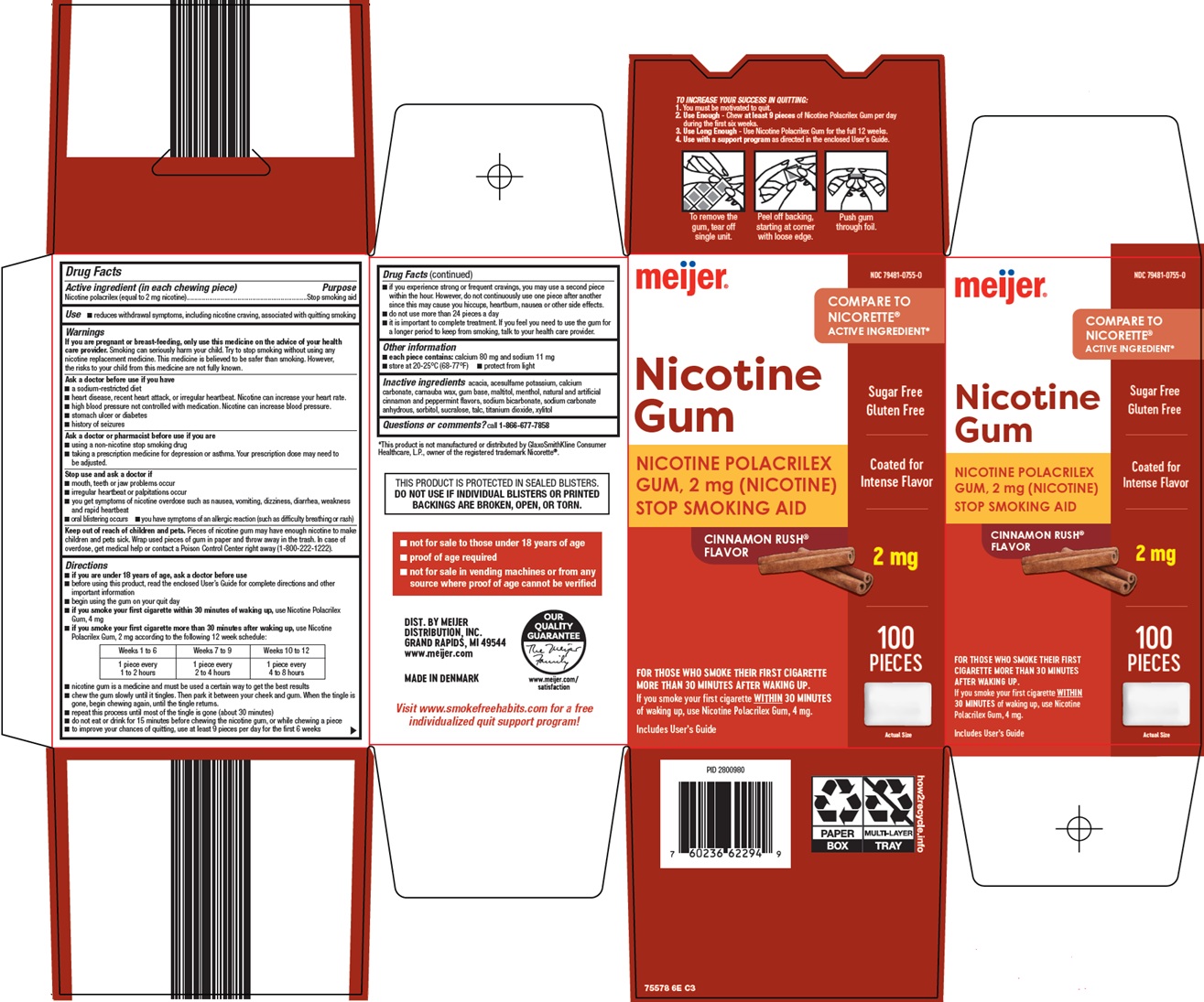 Nicotine Gum Carton