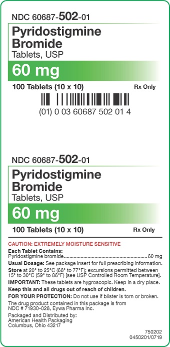60 mg Pyridostigmine Bromide Tablets Carton