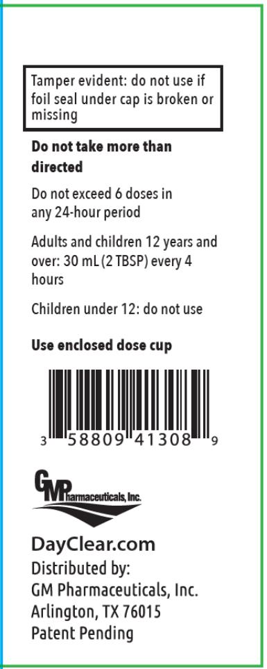 PRINCIPAL DISPLAY PANEL
NDC: <a href=/NDC/58809-413-08>58809-413-08</a>
DayClear
COUGH
COLD & FLU
8 fl oz (237 mL)
