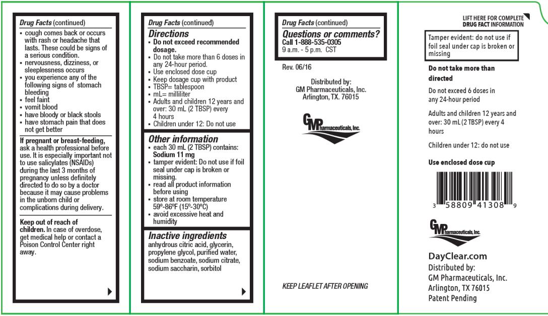 PRINCIPAL DISPLAY PANEL
NDC: <a href=/NDC/58809-413-08>58809-413-08</a>
DayClear
COUGH
COLD & FLU
8 fl oz (237 mL)
