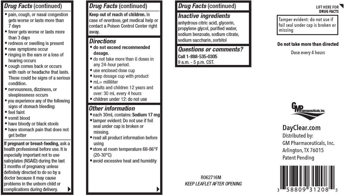 PRINCIPAL DISPLAY PANEL
NDC: <a href=/NDC/58809-312-08>58809-312-08</a>
DayClear
SINUS
PAIN & PRESSURE
8 fl oz (237 mL)
