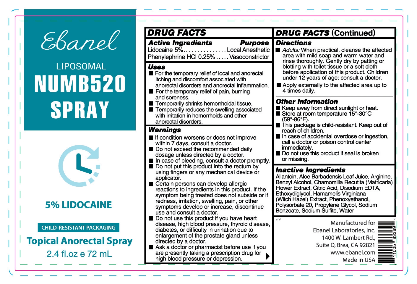 Numb 520 Spray