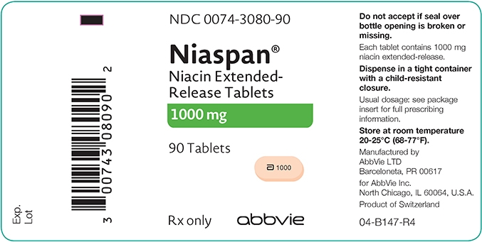 niaspan 1000mg 90 tablets