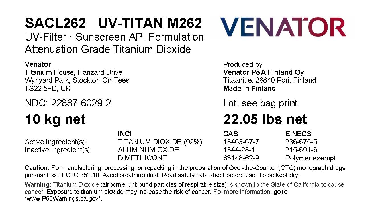 UV-TITAN M262 10kg Label