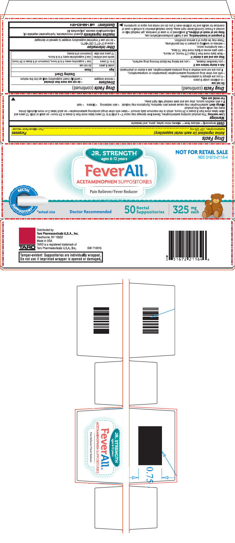 PRINCIPAL DISPLAY PANEL - 325 mg Suppository Blister Pack Carton