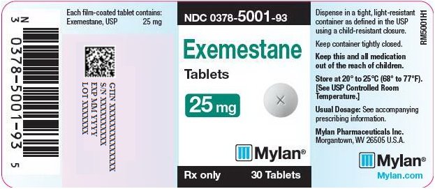 Exemestane Tablets 25 mg Bottle Label