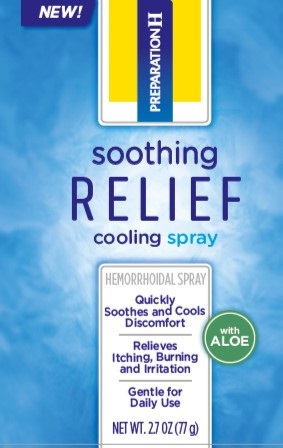 Prep H Soothing Relief Cooling Spray 2.7oz (77 g)