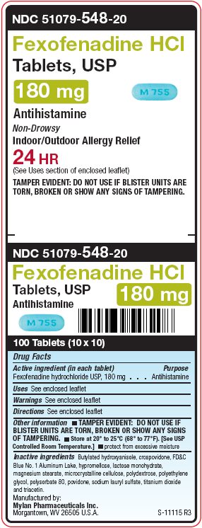 Fexofenadine Hydrochloride Tablets, USP 120 mg Carton Label