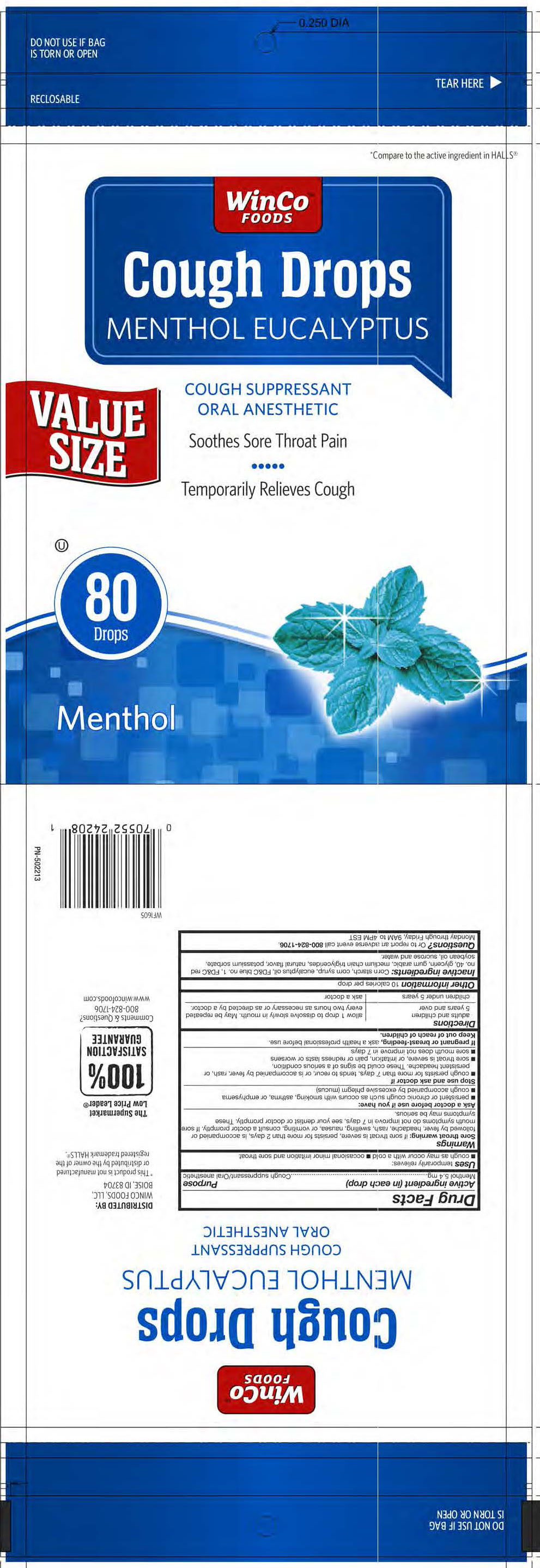 Winco Menthol 80ct cough drops