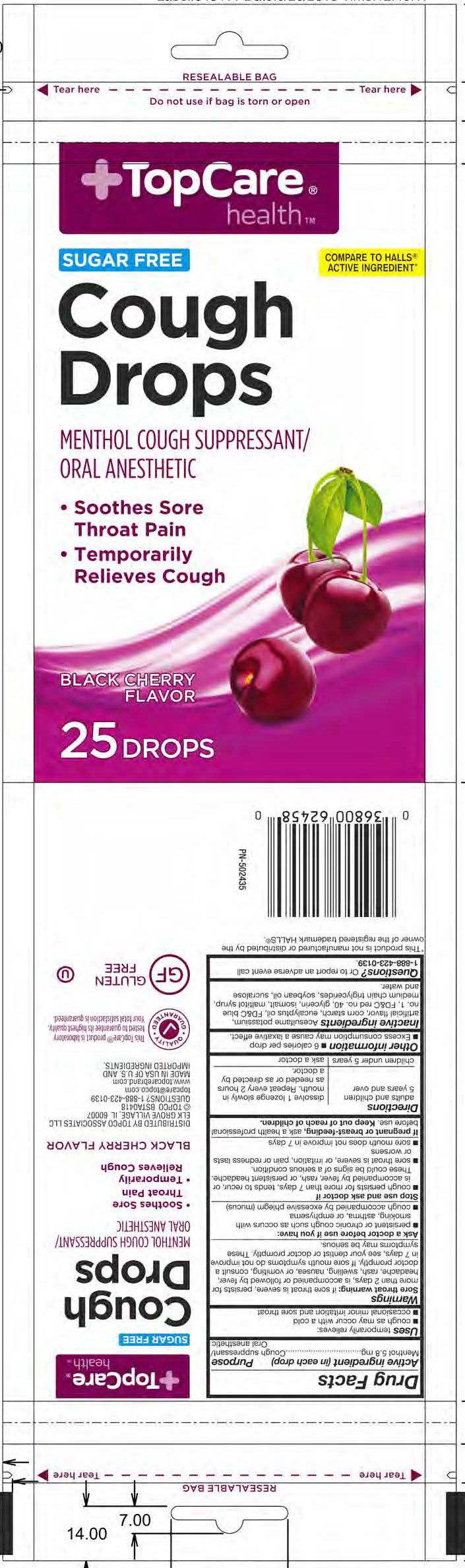 TopCare SF Cherry 25ct Cough Drops