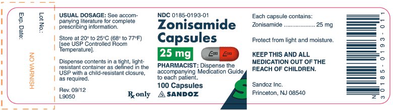 25 mg x 100 Capsules
