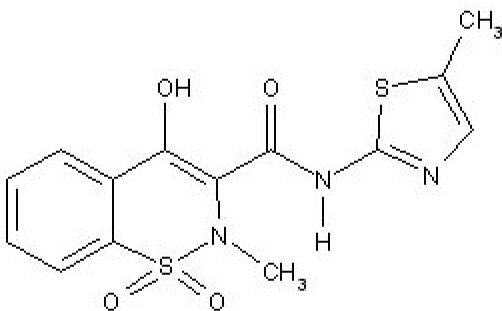 Meloxicam Structural Formula