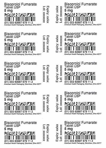 5 mg Bisoprolol Fumarate Tablet Blister