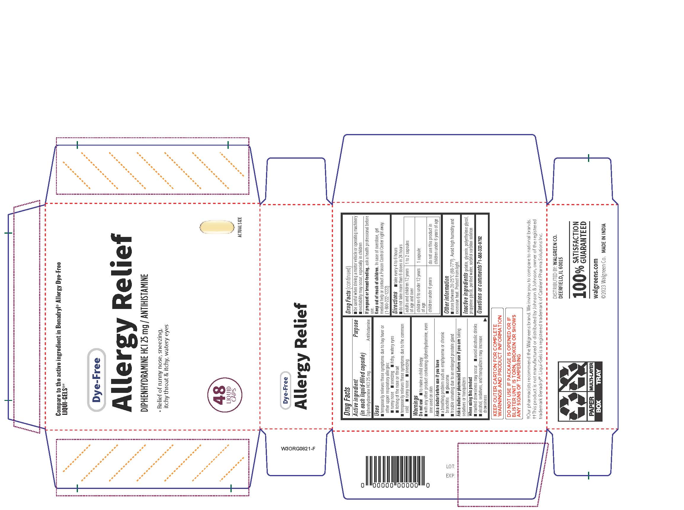 diphen 25 mg dye free 48count