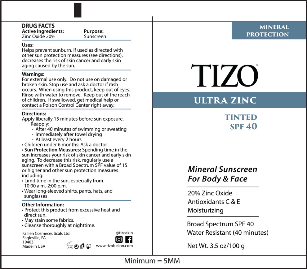 Principal Display Panel - TiZO Ultra Zinc SPF 40 Tube Label
