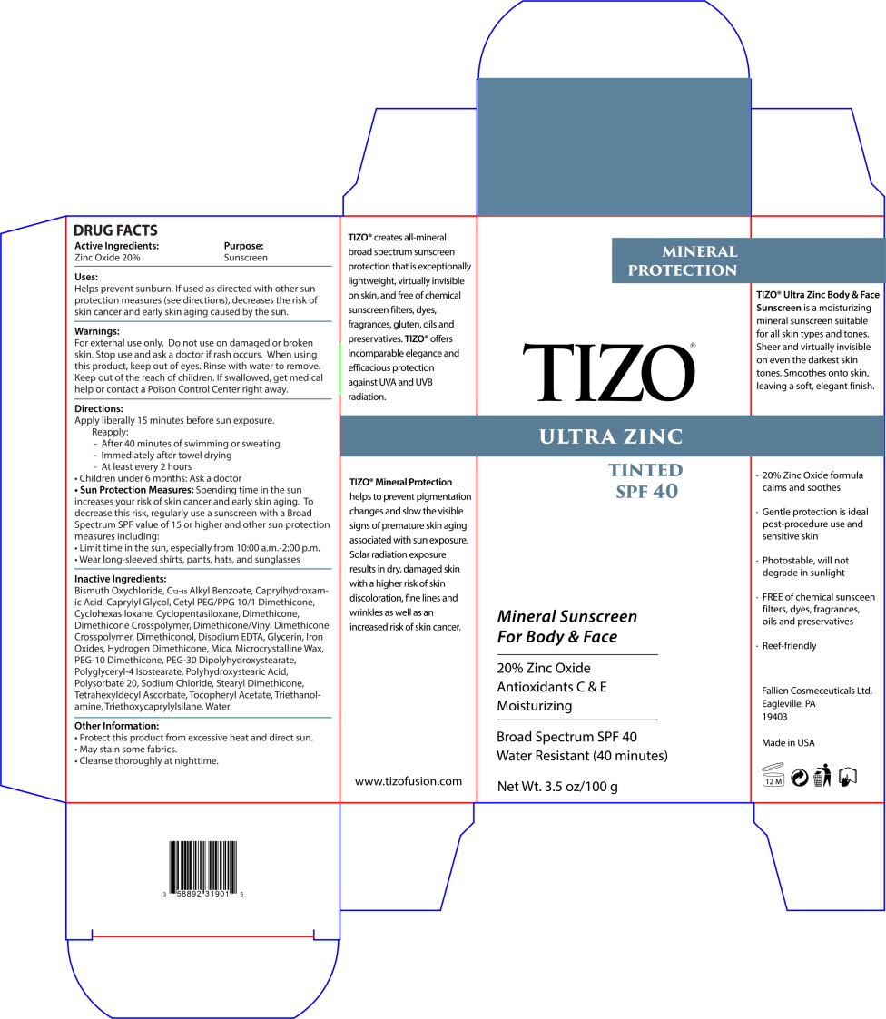 Principal Display Panel - TiZO Ultra Zinc SPF 40 Carton Label
