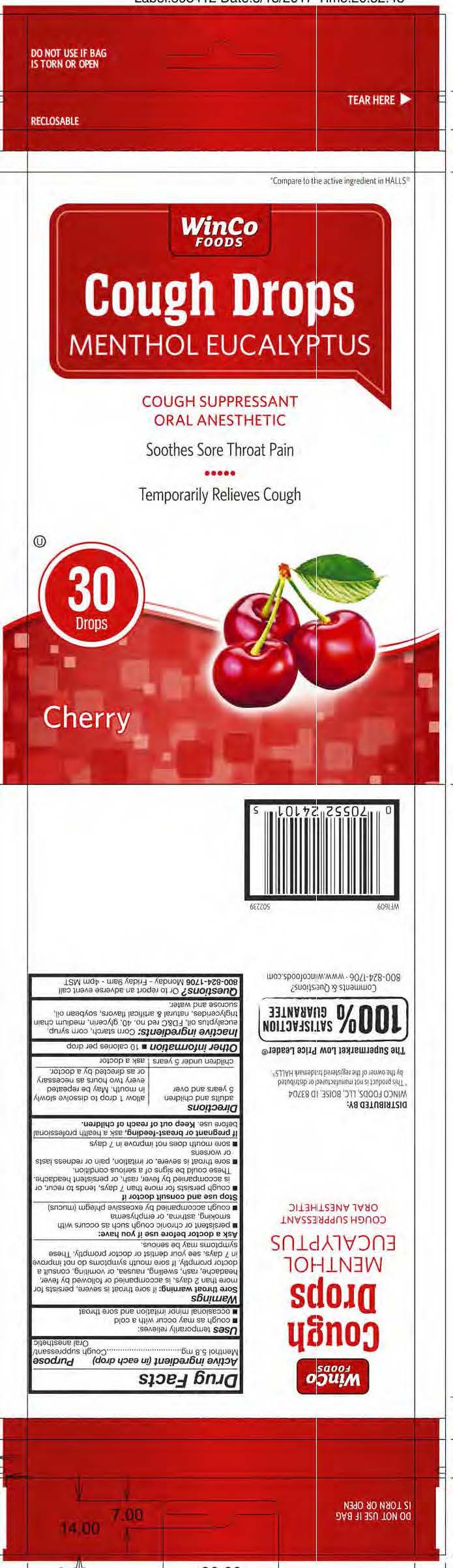 Winco Cherry 30ct cough drops