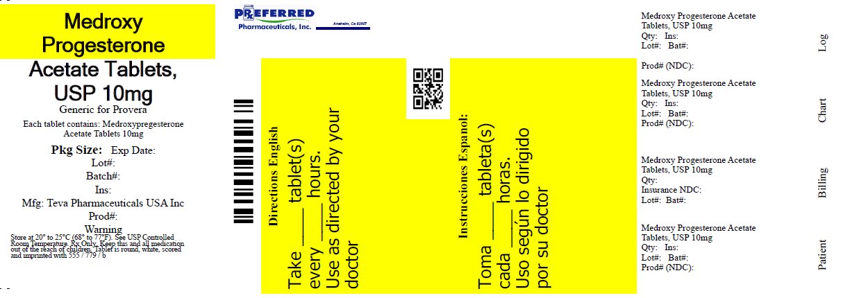 Medroxy Progesterone Acetate Tablets USP 10mg