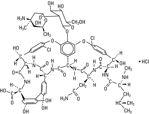 Vancomycin Hydrochloride Structural Formula 