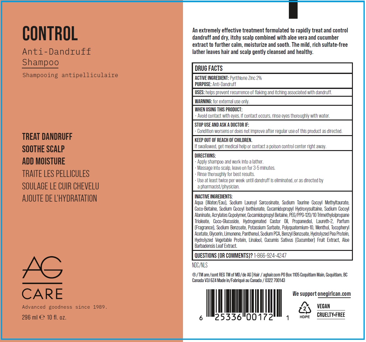 CONTROL ANTIDANDRUFF pyrithione zinc shampoo, suspension